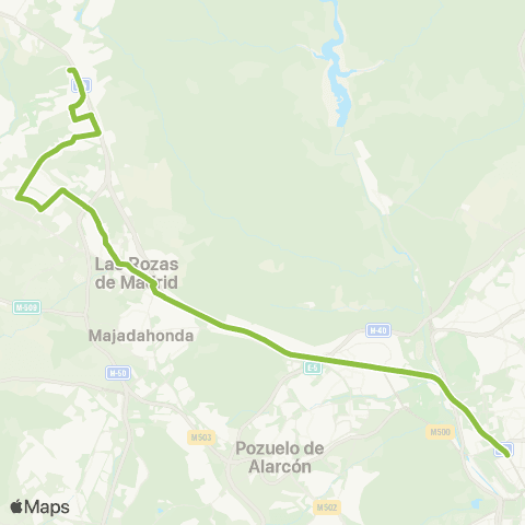 Autobuses Interurbanos Madrid (Moncloa)-Monte Rozas map