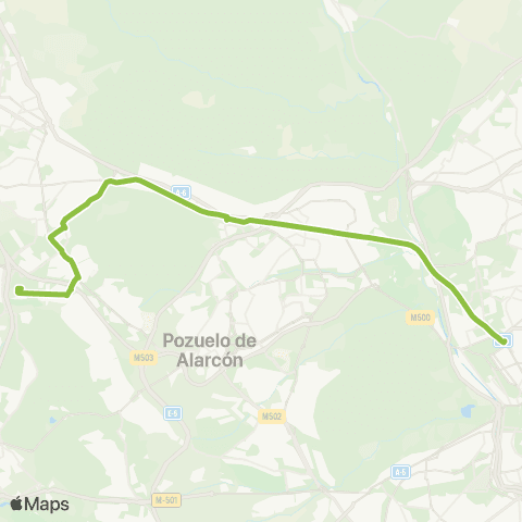 Autobuses Interurbanos Madrid (Moncloa)-Majadahonda (Hospital) (por Ffcc) map