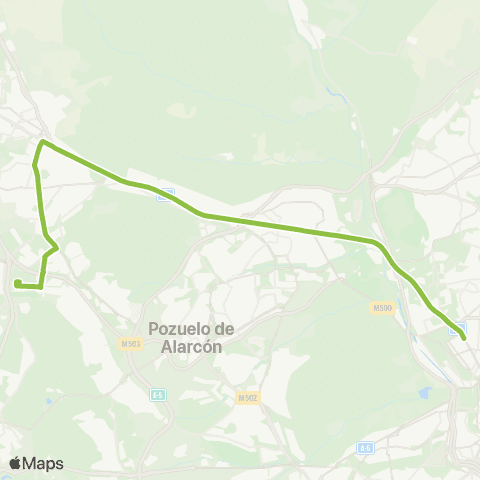 Autobuses Interurbanos Madrid (Moncloa)-Majadahonda (Hospital) map