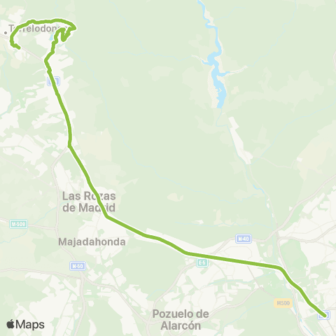 Autobuses Interurbanos Madrid (Moncloa)-Torrelodones (por Montealegre) map