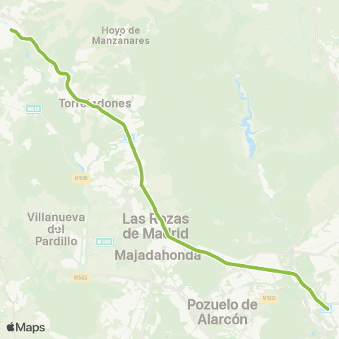 Autobuses Interurbanos Madrid (Moncloa)-Collado Villalba map