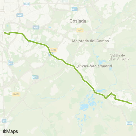 Autobuses Interurbanos Madrid (Atocha)-Arganda del Rey map