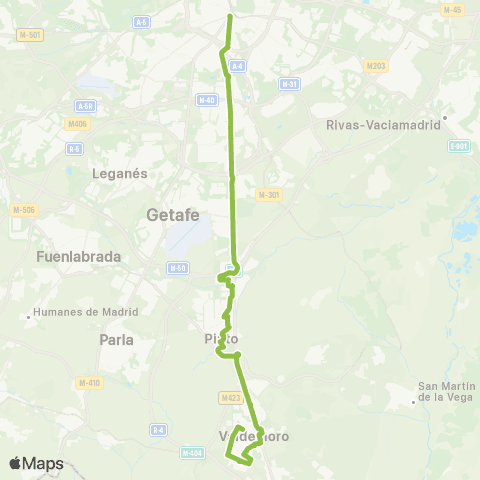 Autobuses Interurbanos Madrid (Atocha)-Pinto-Valdemoro map