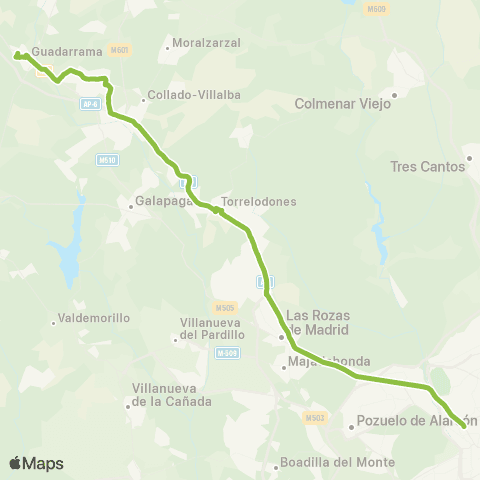 Autobuses Interurbanos Madrid (Moncloa)-Collado Villalba-Guadarrama map