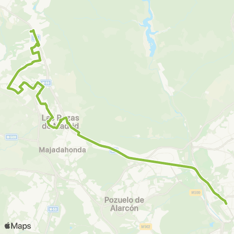 Autobuses Interurbanos Madrid (Moncloa)-las Rozas-Monte Rozas map