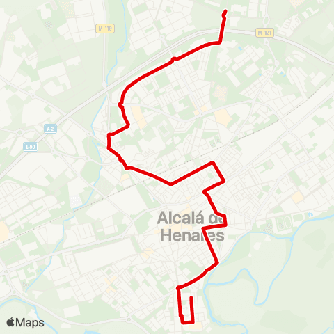 Autobuses Urbanos Ensanche Norte - Nueva Alcalá / Cementerio Jardín map