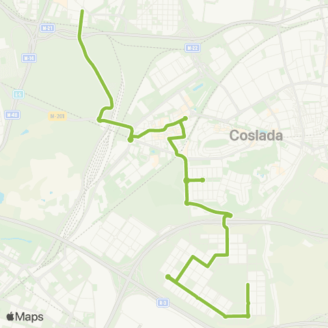 Autobuses Interurbanos Madrid (el Cañaveral) - Coslada - Plenilunio map