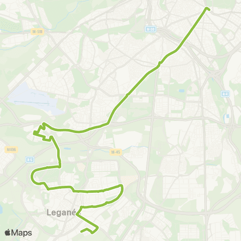 Autobuses Interurbanos Madrid (Atocha) - Leganés (Vereda de los Estudiantes) map