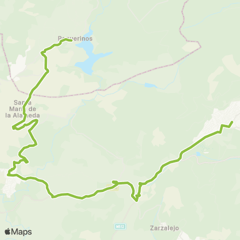 Autobuses Interurbanos San Lorenzo de el Escorial-Peguerinos map