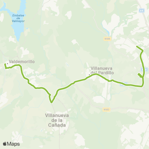 Autobuses Interurbanos Las Rozas (Centros Comerciales) - Valdemorillo map