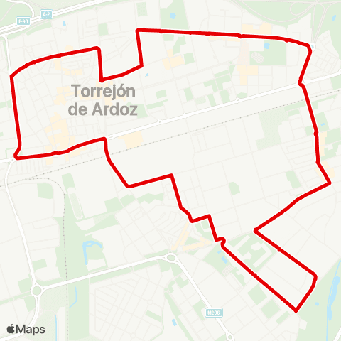 Autobuses Urbanos Circular Parque Europa map