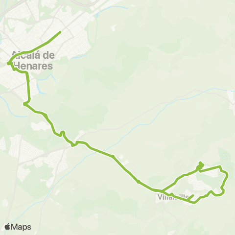 Autobuses Interurbanos Alcalá de Henares - Villalbilla - Alcalá de Henares map