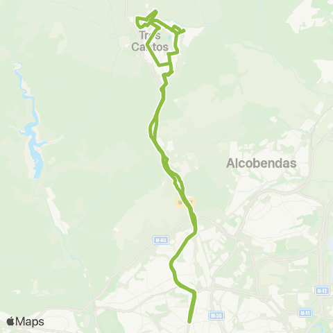 Autobuses Interurbanos Madrid (Plaza de Castilla)-Tres Cantos map