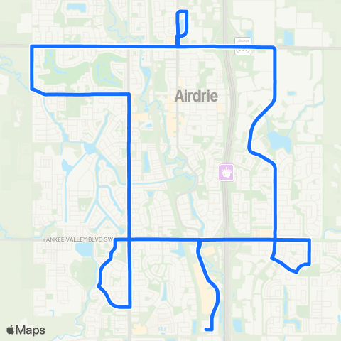 Airdrie Transit S Terminal - 8 St - Gateway - Genesis Pl map