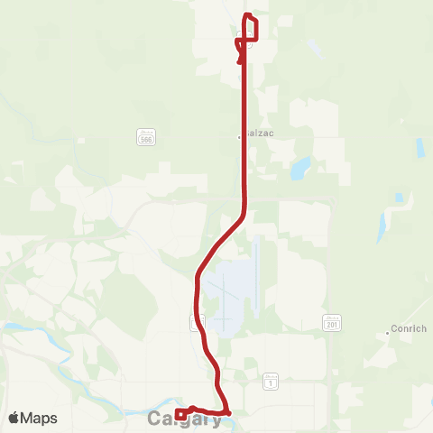 Airdrie Transit East Airdrie - Downtown Calgary map