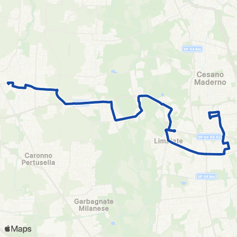 AirPullman Saronno FN - Solaro - Limbiate - Varedo FN - Bovisio - Desio map