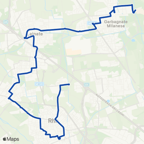 AirPullman Rho FS-Lainate Dir. Arese Istituti-Garbagnate M. FN Ospedale map