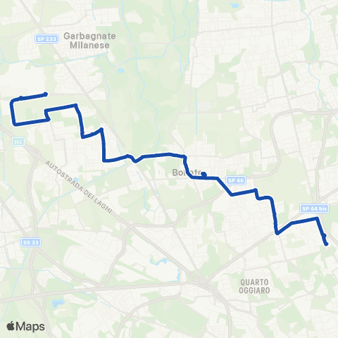 AirPullman Rho FS - Arese-Bollate FN Dir. Rho Fiera FS M1 map