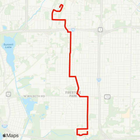 Akron Metro Grant Ave / Firestone map