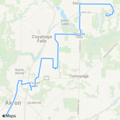 Akron Metro Howe Ave / Itc / Stow map