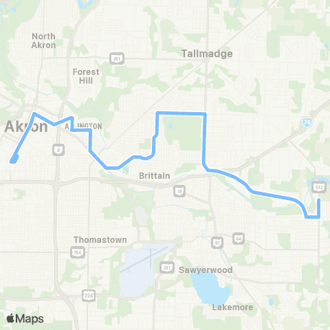 Akron Metro Goodyear Hts. / Gilchrist Rd map
