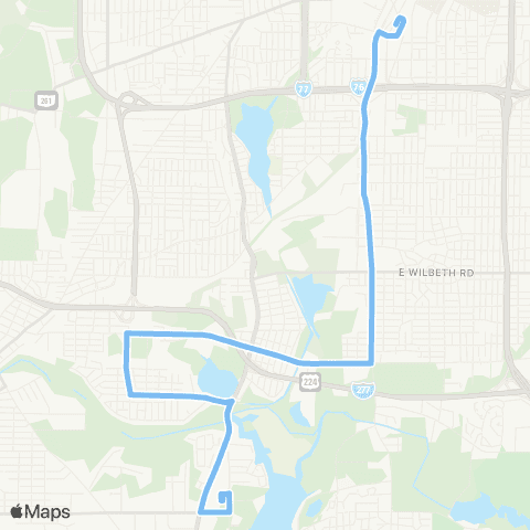 Akron Metro S. Main / Manchester Rd map