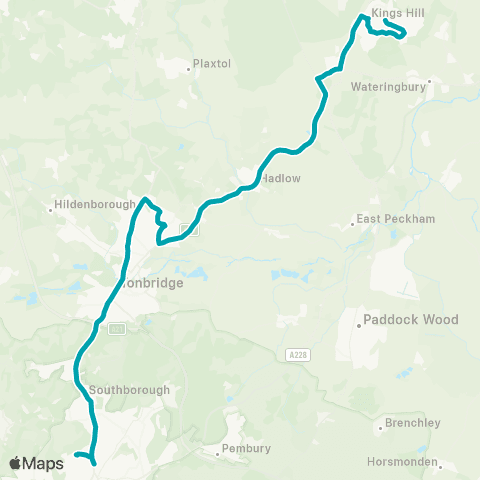 Arriva Kent and Surrey Bennett Memorial School Grounds - Asda map