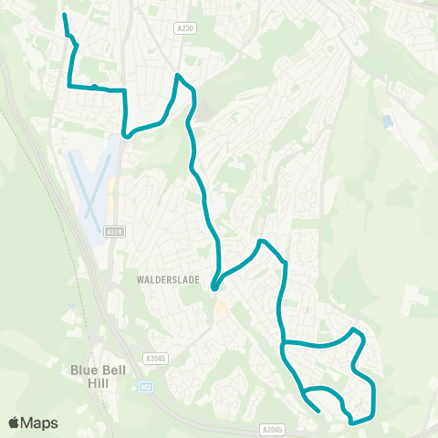 Arriva Kent and Surrey Grammar Schools - Boxley Road map