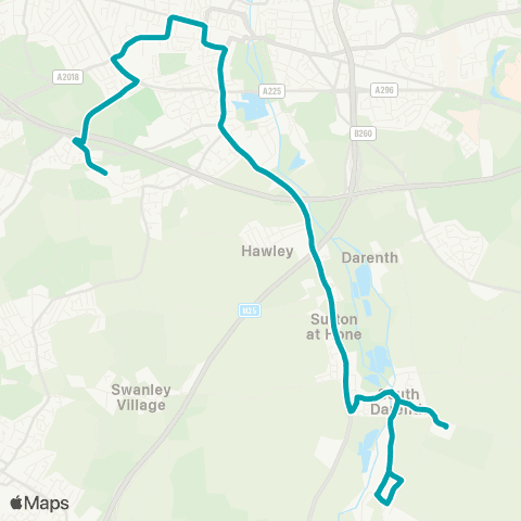 Arriva Kent and Surrey Wilmington Academy - Gorringe Avenue map
