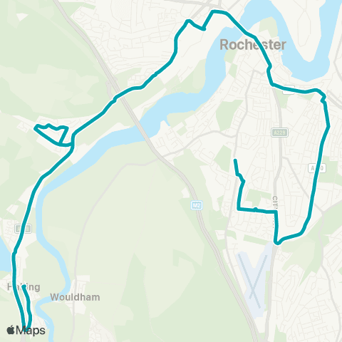 Arriva Kent and Surrey Marsh Road - Huntsmans Corner map