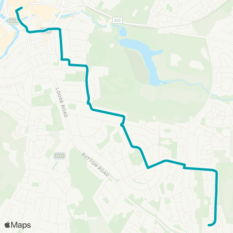 Arriva Kent and Surrey Chequers Bus Station - Hever Close map