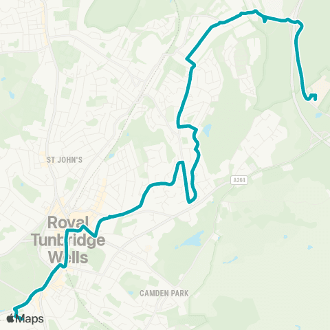 Arriva Kent and Surrey Railway Sta - Tunbridge Wells Hospital map