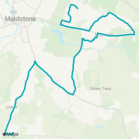 Arriva Kent and Surrey Tesco - Cornwallis Academy map