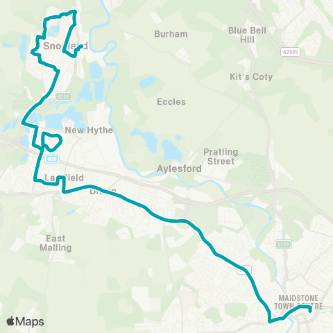 Arriva Kent and Surrey Railway Station - Chequers Bus Station map