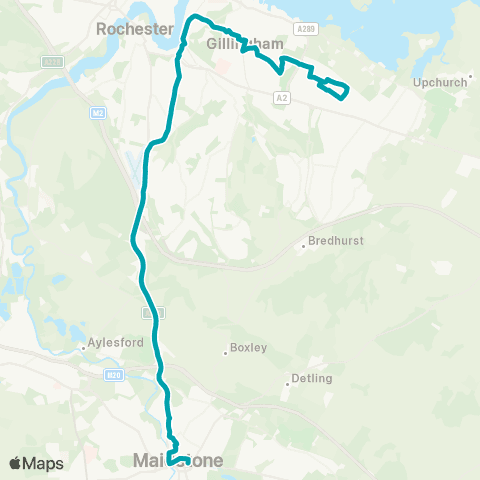 Arriva Kent and Surrey Duncan Road - Chequers Bus Station map