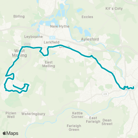 Arriva Kent and Surrey Chequers Bus Station - Asda map