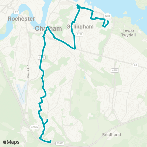 Arriva Kent and Surrey Village Centre - Plantation Road map