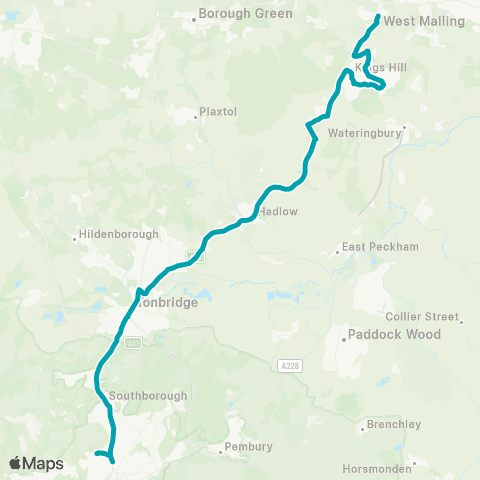 Arriva Kent and Surrey Bennett Mem School Grounds - High St map