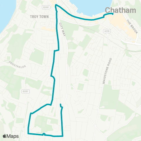 Arriva Kent and Surrey Waterfront Bus Station - The George map