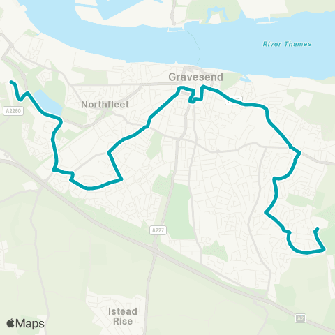 Arriva Kent and Surrey Barrack Row - Cascades Leisure Centre map