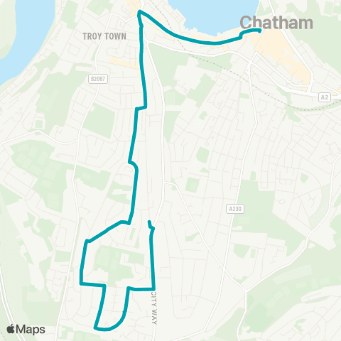 Arriva Kent and Surrey The George - Waterfront Bus Station map