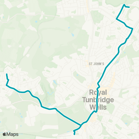 Arriva Kent and Surrey Parsonage Close - Barnetts Way map