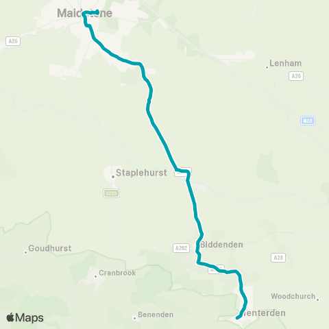 Arriva Kent and Surrey Royal Star Arcade - The Vine map