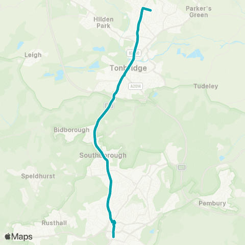 Arriva Kent and Surrey Hugh Christie Tech Coll - Railway Sta map