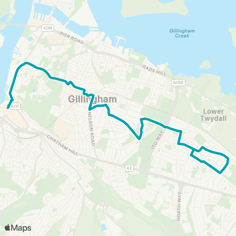 Arriva Kent and Surrey Waterfront Bus Station - Beechings Green map