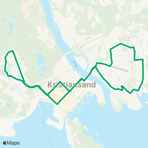 AKT - Agder kollektivtrafikk Lokalbuss Grimsmyra - Lund map