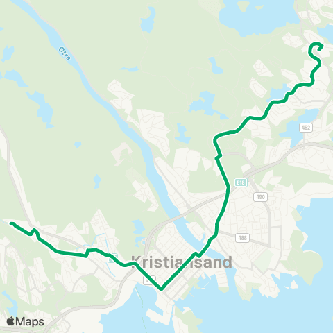 AKT - Agder kollektivtrafikk Suldalen - Gimlekollen map