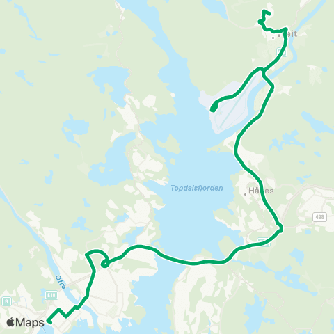 AKT - Agder kollektivtrafikk Kristiansand - Brattvollsheia map