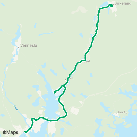 AKT - Agder kollektivtrafikk Kristiansand - Grødum map