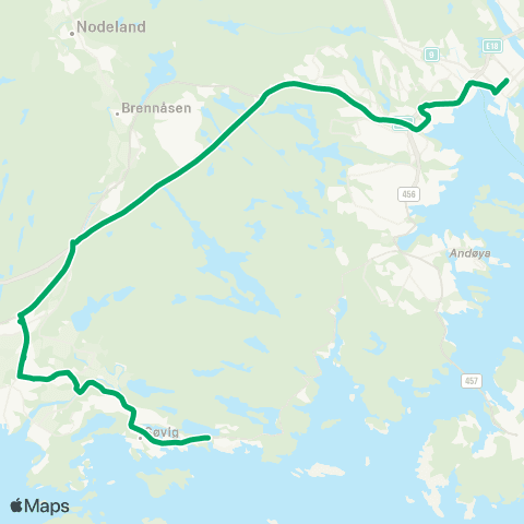 AKT - Agder kollektivtrafikk Kristiansand - Langenes map
